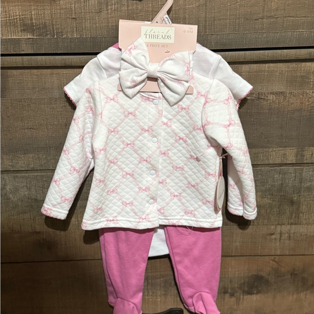 Pink and White Kids Matching Set